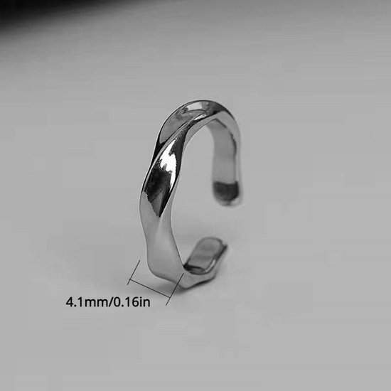 Silver Plated Twisted Formed Ring