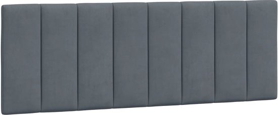 vidaXL-Coussin tête de lit-140 cm-velours-gris foncé