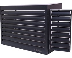 QVENTI – Airco omkasting buitenunit – Warmtepomp ombouw PRO – Met servicedeur – 100 x 75 x 50 cm – Antraciet – 5 jaar garantie