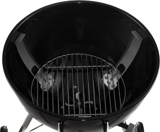 Mustang Gourmet Kettle Houtskoolbarbecue - Ø 43,5 cm - Compacte BBQ met thermometer, RVS grillrooster, asopvang en wielen - Voor tuin, of camping - Stijlvol geëmailleerd staal van Merkloos — afbeelding 5