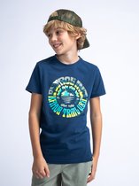 Petrol Industries - Jongens Artwork T-shirt Horizon - Blauw - Maat 128