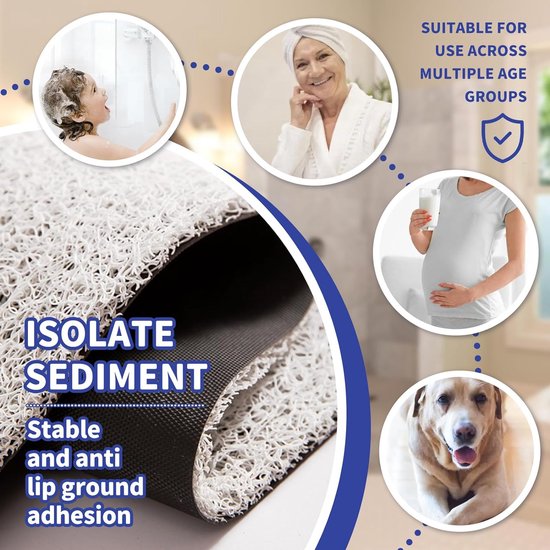 Antislip PVC loofah douchemat voor natte doucheruimtes