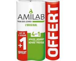Amilab lippenbalsem - Trio 3x 3,6ml - Stick Lèvres