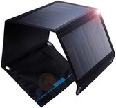 Velox Solar charger - Solar panel - Solar oplader - Solar charger zonnepaneel - Solar charger powerbank - Zwart