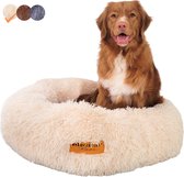 By Cee Cee - Hondenmand - Donut Hondenmand - Kattenmand - Premium Hondenkussen - Volledig Afritsbaar - Beige 60cm - M