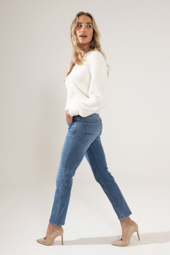 GARCIA Celia Dames Straight Fit Jeans Blauw - Maat W34 X L34