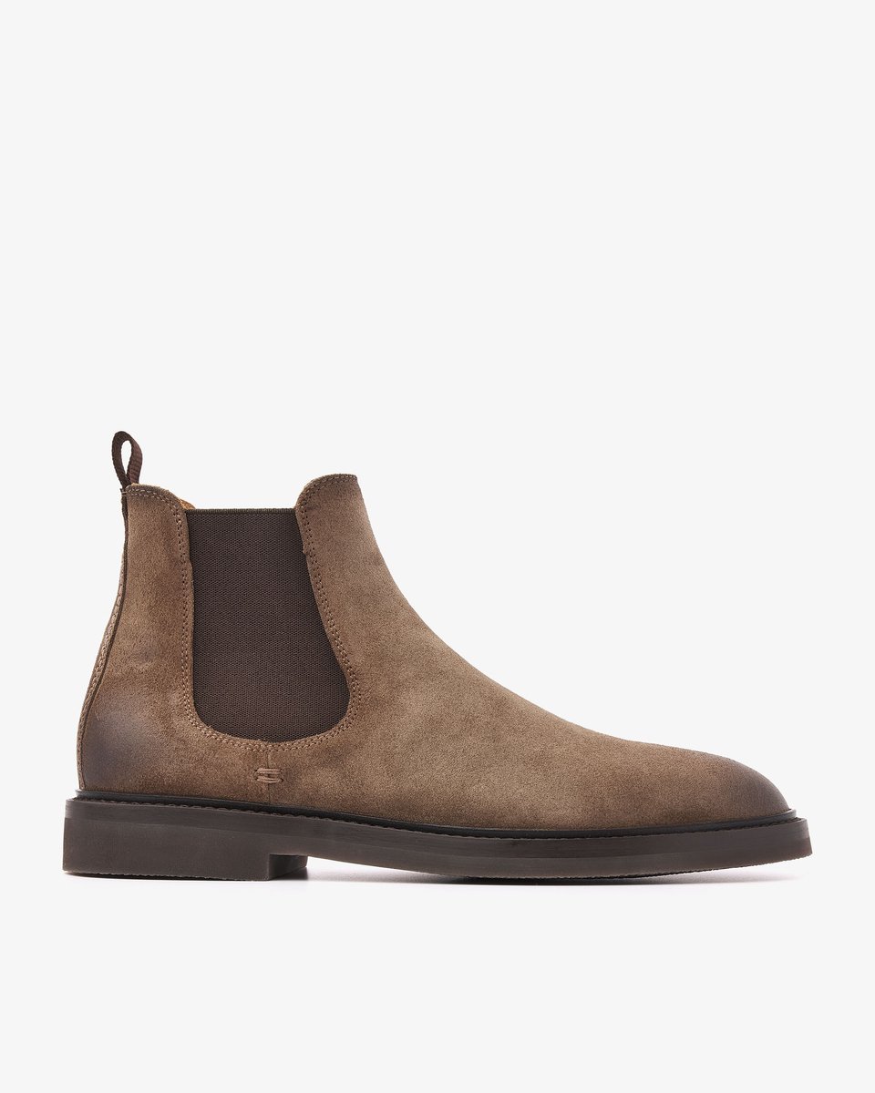 VIA VAI Lewis Conor Chelsea boots Heren - Suède - Bruin - Maat 44
