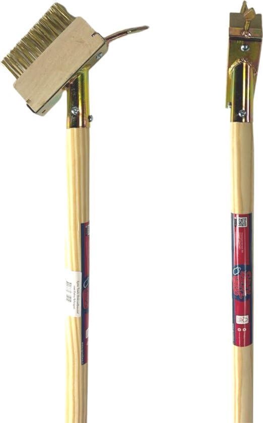 Thijox - Onkruidborstel met Schraper + Extra Voegenborstel en Schraper - 3-delige set voor Effectieve Tuinonderhoud - 160cm Steel - Ideaal voor Tuin, van Thijox — afbeelding 2