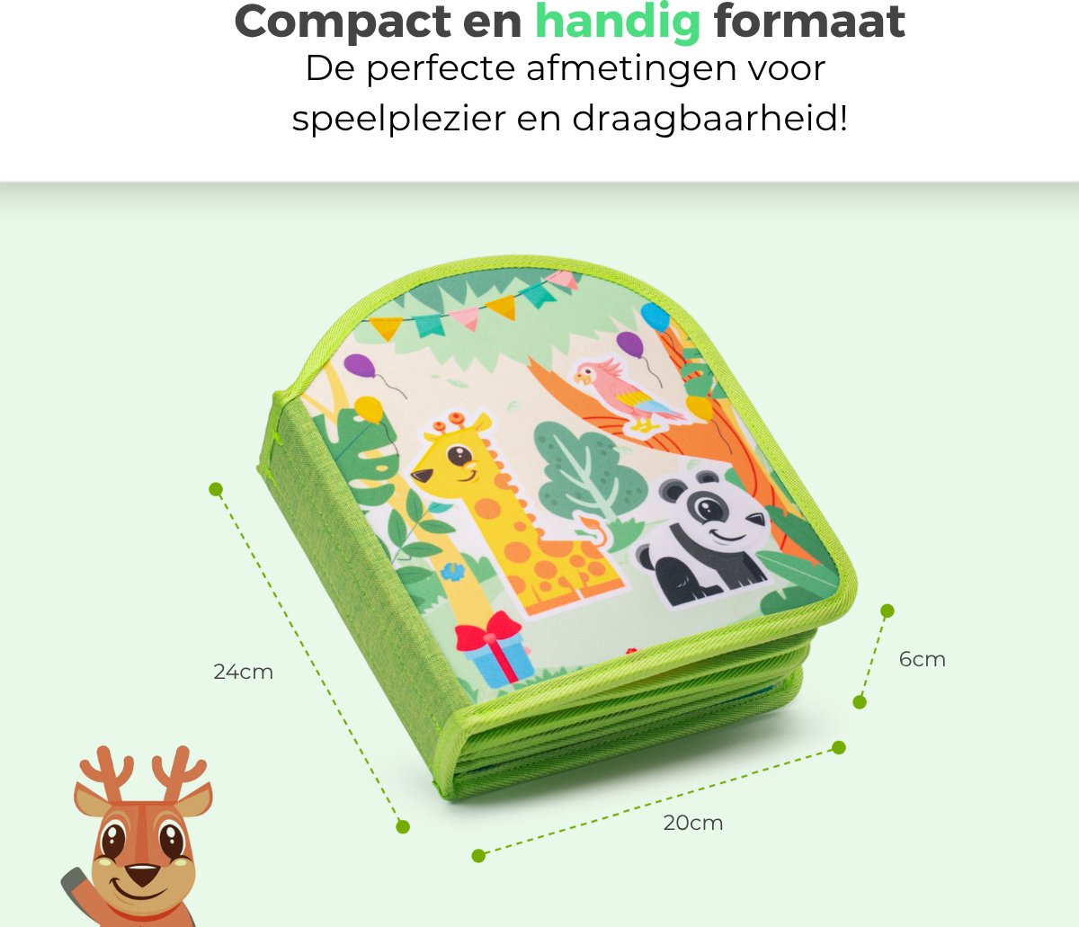 Mauzek® Busy Board Bos - Montessori speelgoed - Peuter Speelgoed - Dreumes - Activiteitenboek - Sensorisch Speelgoed - Reisspeelgoed - Educatief Speelgoed - Jongens - Meisjes - Voor in de auto - Voor onderweg - 1 jaar - 2 jaar - 3 jaar - 4 jaar — afbeelding 2