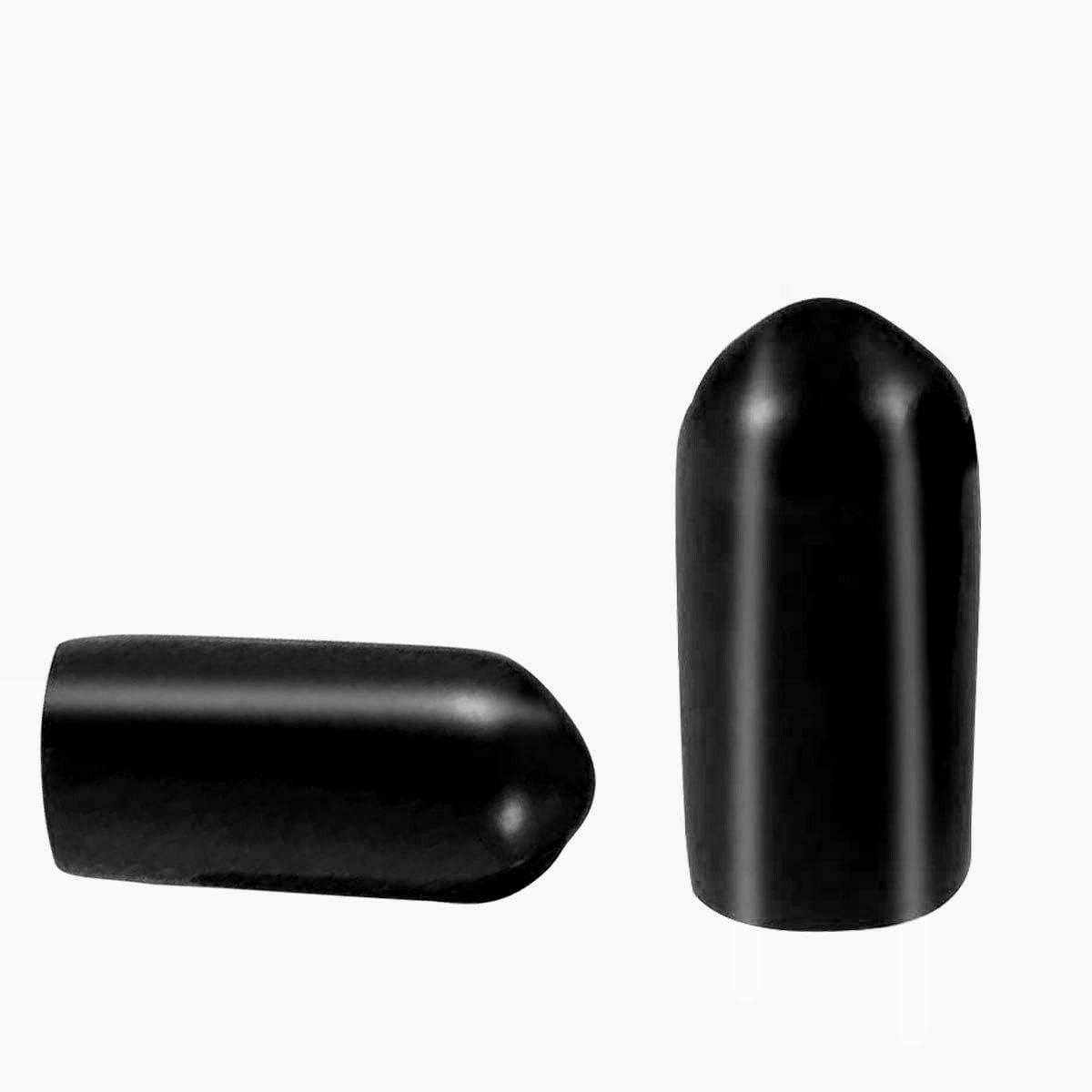 50 Stuks Draadbeschermers van PVC Rubber, Zwarte Rondetube Eindkappen voor Bouten en Draadbescherming met 6mm Binnen Diameter