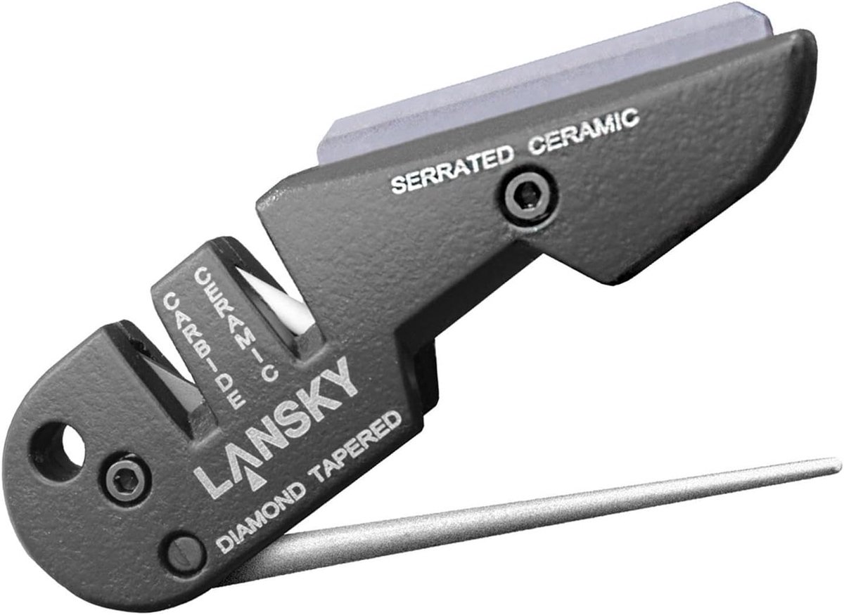 Thijox - Lansky Outdoor Messenslijper Blademedic - Stalen Snijgereedschap voor Koken, Camping, en Buitenactiviteiten - Compact en Handzaam