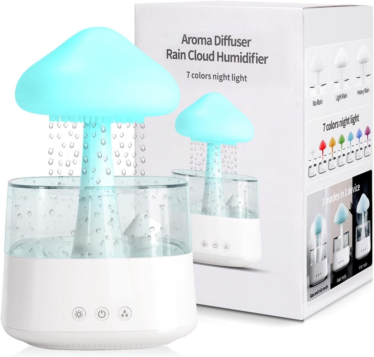 Thijox - Luchtbevochtiger 450 ml voor Kinderkamer & Slaapkamer, BPA-vrij, Automatische Uitschakeling, Gemakkelijk te Reinigen, Wit - Ideaal voor Kanto