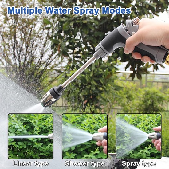 Thijox - Draagbare Hogedrukreiniger, Elektrisch Waterstraalpistool met Antislip Handvat, 3 Aansluitingen voor Tuin, Huis, Auto en Huisdieren van Thijox — afbeelding 3