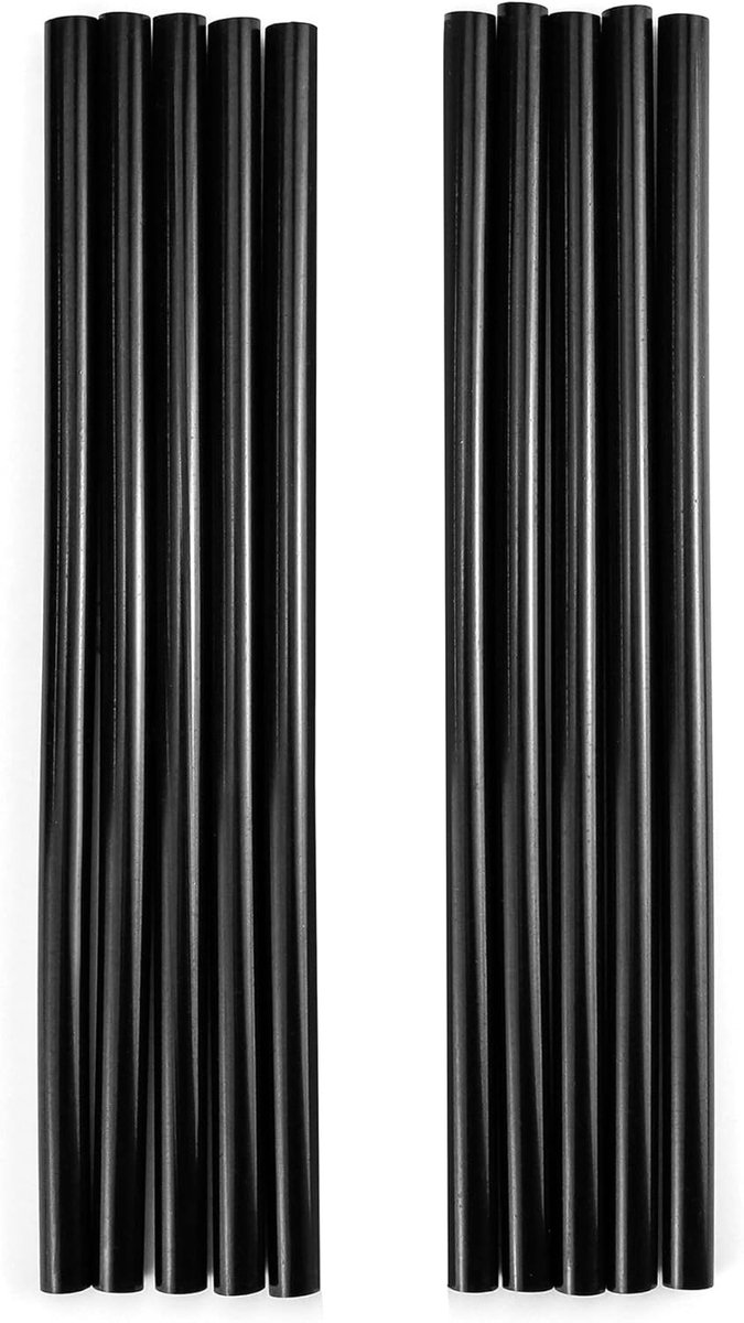 Thijox - Lijmstiften 11mm x 270mm voor hete lijmpistolen, Zwart, Ideaal voor Creatieve Projecten, Hobby's, en Herstelwerkzaamheden