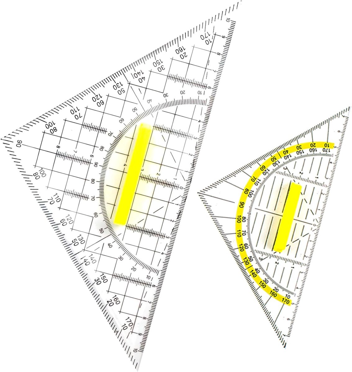 2pcs Geo Triangle with Handle Geo Triangle Flexible Geotriangle Small (14cm) Geo Triangle Large (20cm) Ideal For - ShopVlot