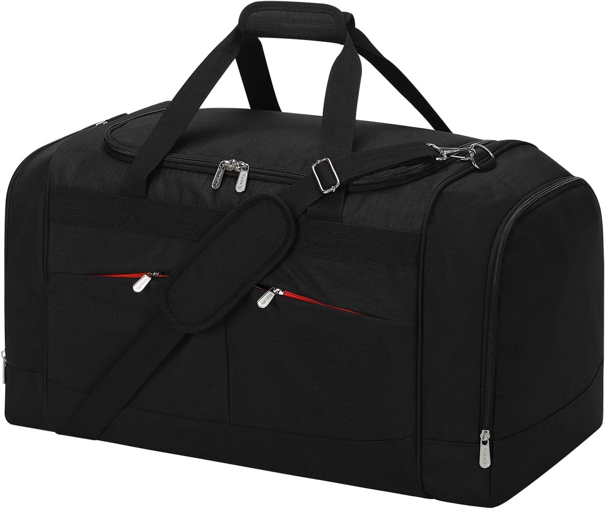 Thijox - Sporttas Heren Groot Duffle Bag met Harde Bodem en Schoenenvak, Zwart 60x33x35 cm, Ideaal voor Sport en Reizen