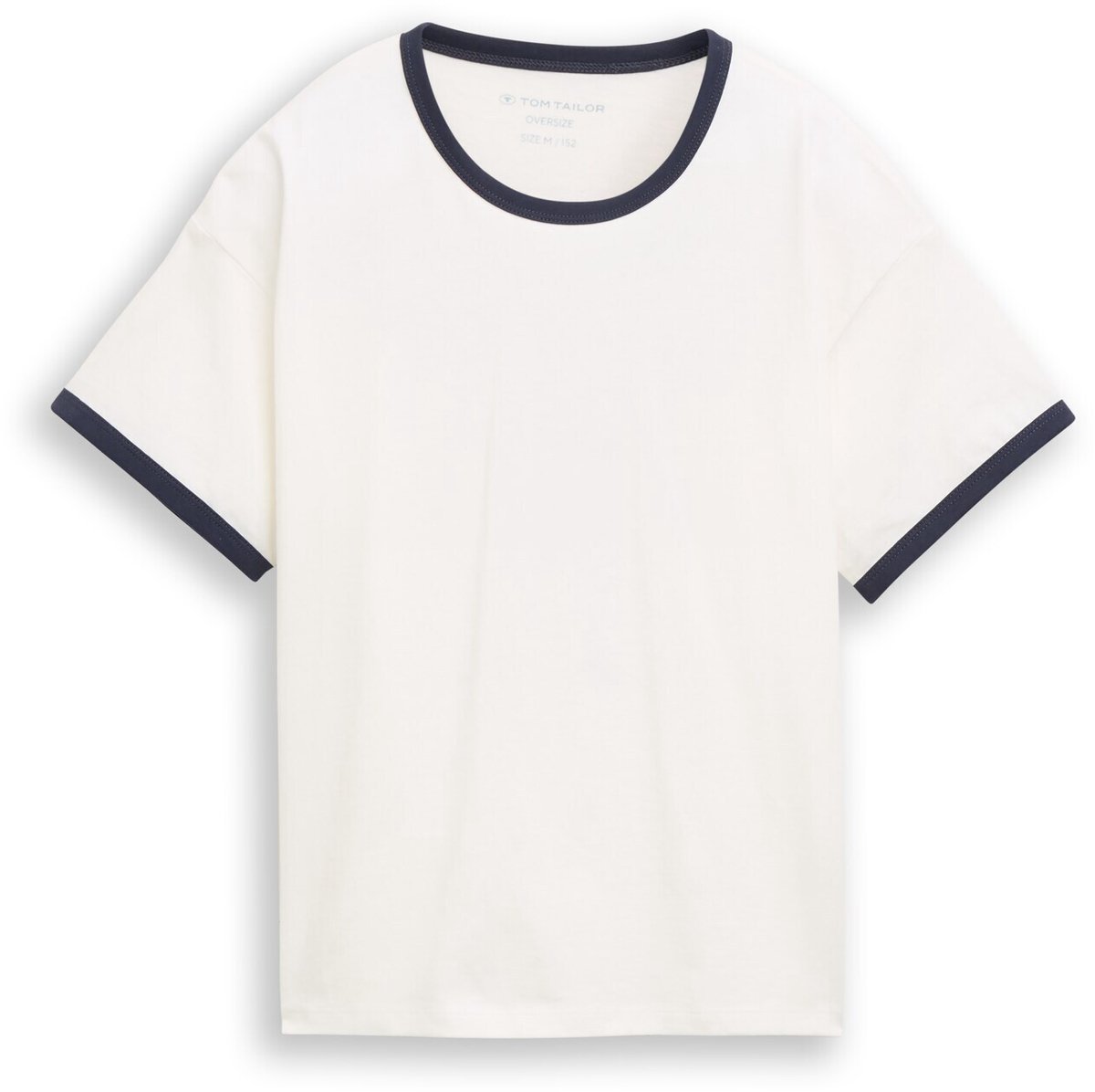 Tom Tailor - Oversized T-shirt met print - Maat 140 - Whisper White
