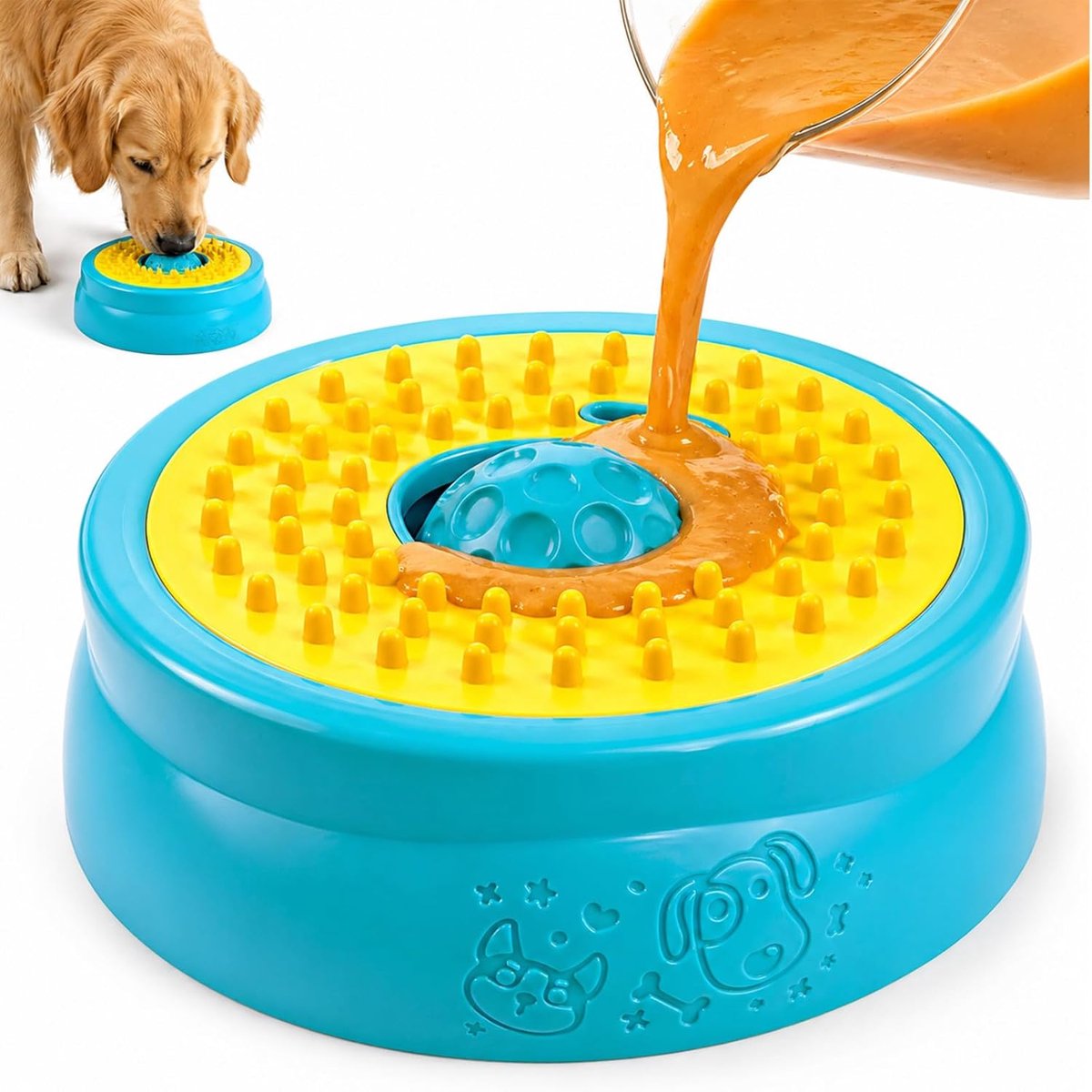 Lick Ball voor honden - Extra grote 260 ml - Antislip - Gemakkelijk schoon te maken - ShopVlot