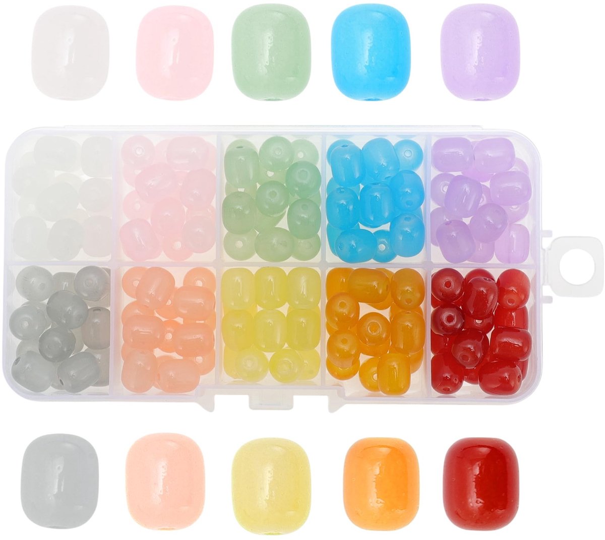 Dailygoods- Datumkralen 150 stuks - Glazen Kralen - Sieraden Kralen - DIY Handwerk - Gekleurde Kralen - Hoogwaardig Glasmateriaal - Sieradenkralen