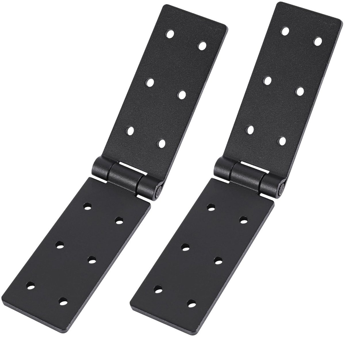 Dailygoods- Vouwscharnier Heavy Duty - 2 Stuks - Zwart Metalen Scharnieren - Gecoate Scharnieren - Voor Houten Tuinmeubelen - Afmetingen 198 x 40 x 4,7 mm - Pianoscharnier