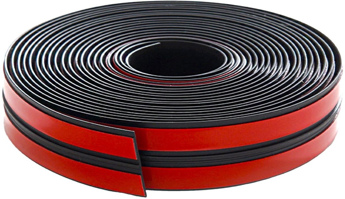 Dailygoods- Afdichting Rubber 4 m x 19 mm - Afdichtingsstrip - Voorruitafdichting - Deurafdichting - Waterdicht - Geluidsreductie - Rubberen Strip