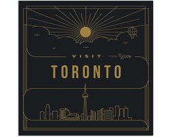 Poster 100x100 cm - Toronto - Skyline - Canada - Posters - Kamer decoratie - Wanddecoratie woonkamer - Muurdecoratie slaapkamer XXL