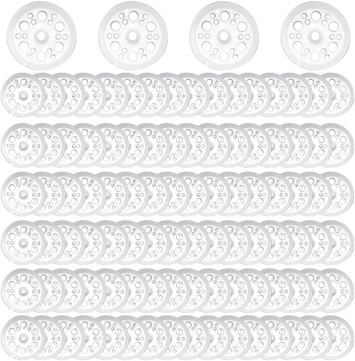Dailygoods - 200 stuks isolatieplaten, onderlegplaten, kunststof, PP sluitringen, schuimplaten sluitringen voor bevestiging en ondersteuning van schuim