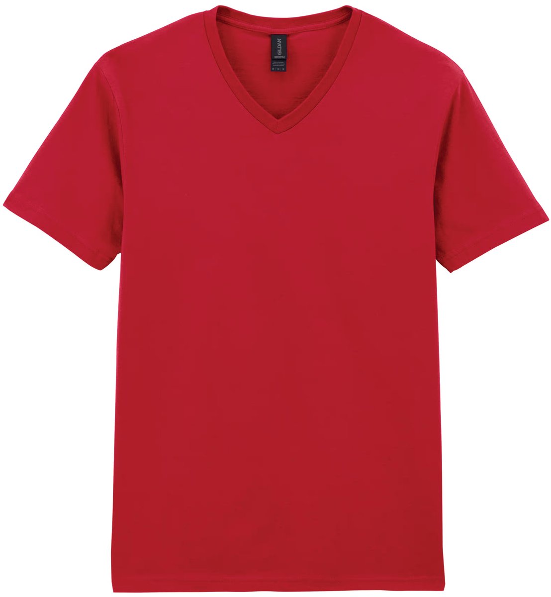 T-shirt met V-hals Gildan Softstyle