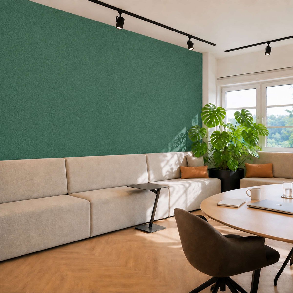 Vilt Wandpaneel - Groen - 60x100cm - Kamer26