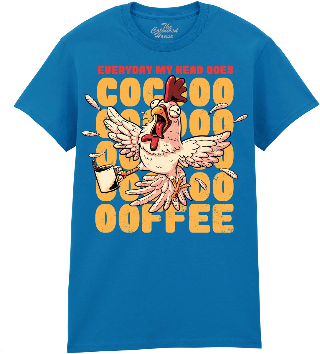 Haan Koffie Everyday My Head Goes Cocoffee The Coloured House T-shirt XXL