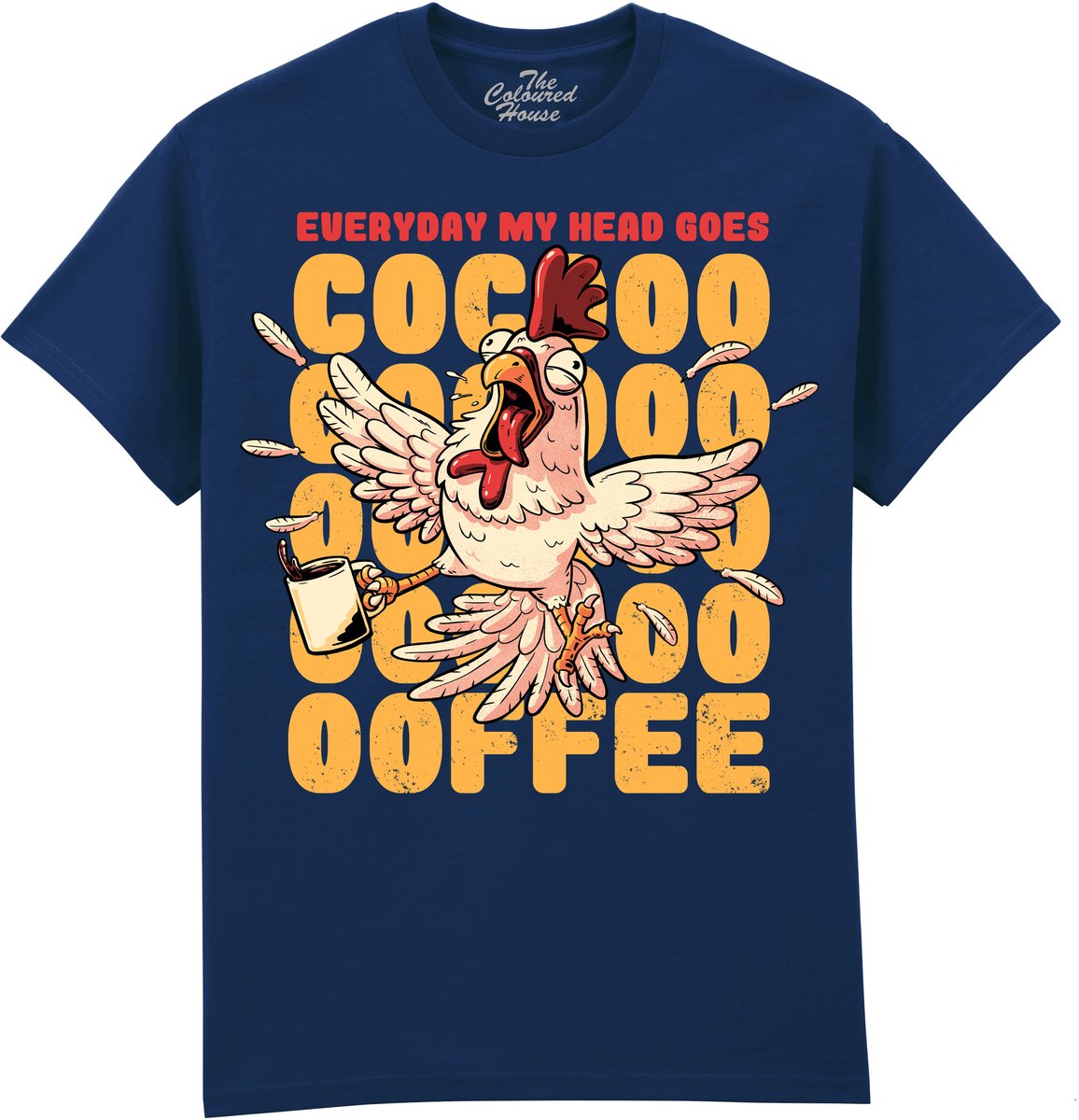 Haan Koffie Everyday My Head Goes Cocoffee The Coloured House T-shirt M