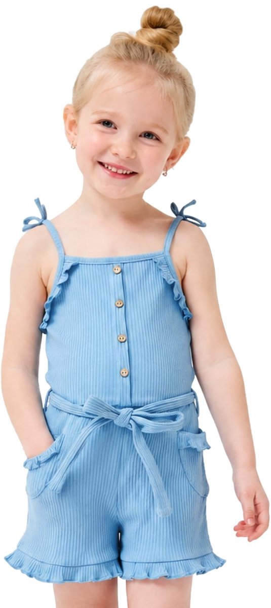 Solidchoice - Mouwloze Romper voor Baby Meisjes met Ruches