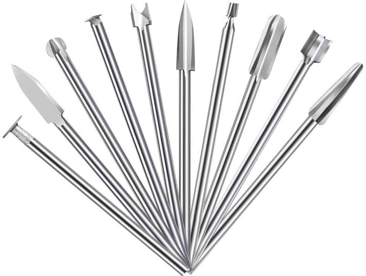 Solidchoice - 10-delige Houtsnijwerk Bits Set voor Roterende Tools
