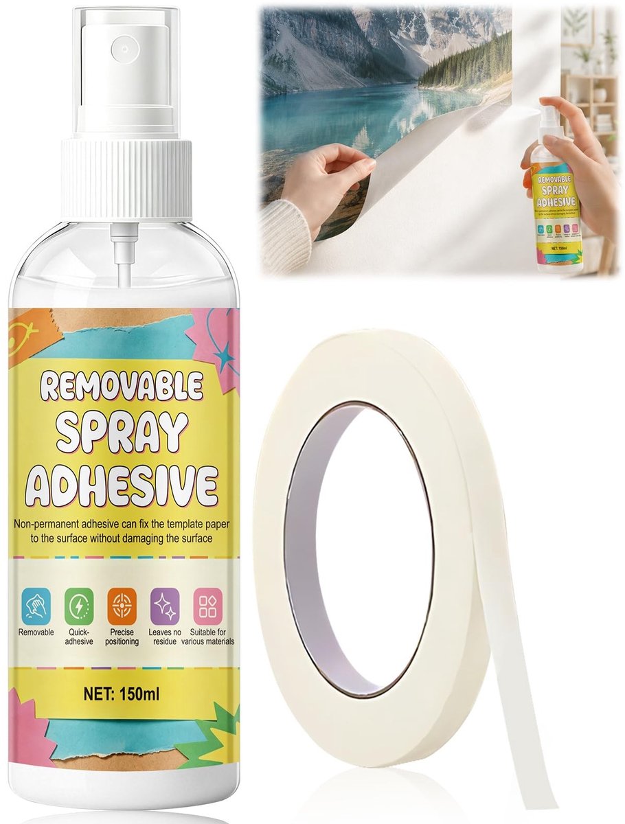 Solidchoice - Repositioneerbare Spraylijm, 150 ml