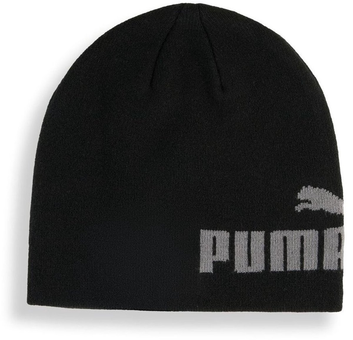 PUMA ESS Mid Crown Cuffless Beanie Unisex Muts PUMA Zwart