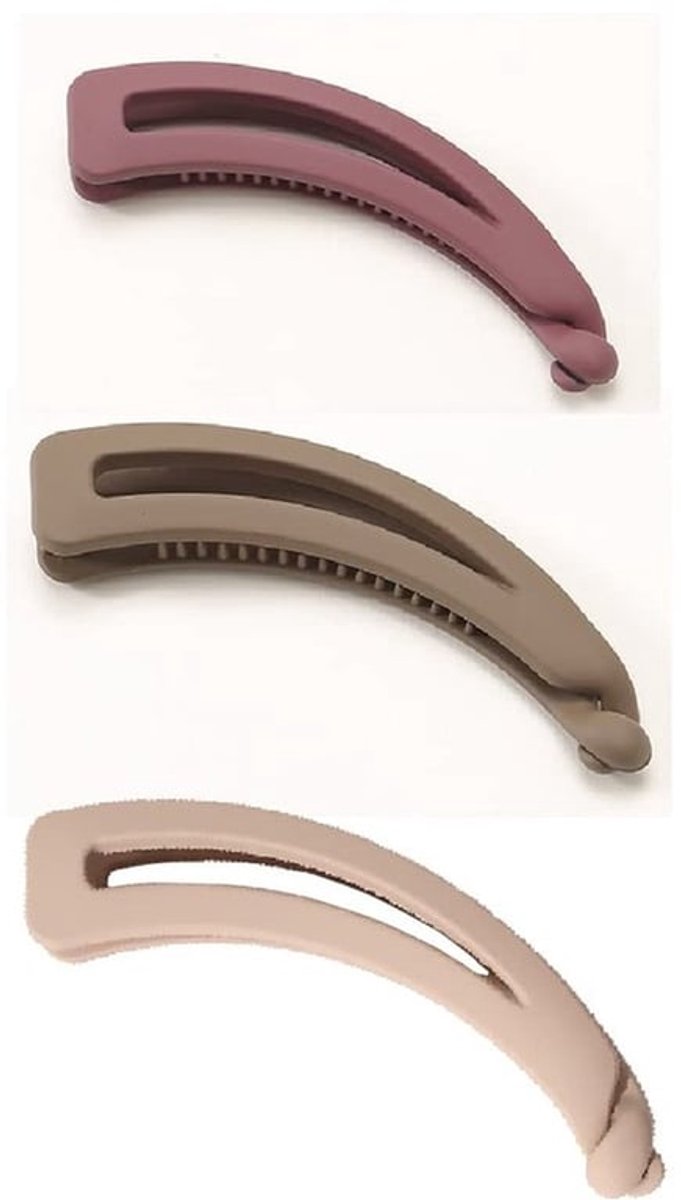 Bananenhaarspelden - Vintage haarklemmen - Elegante clips voor lang haar - Koffie, bonenpastakleur, beige - Haaraccessoires voor dames en...