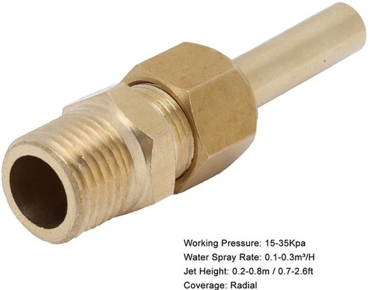 Fonteinsproeier Verstelbare Sproeikop - Messing - Duurzaam - Corrosiebestendig - Tuinpark/Vijverdecoratie - Eenvoudig te installeren - Waterornament