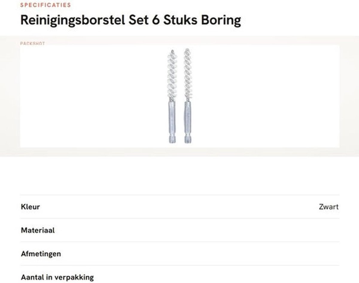 Reinigingsborstel Set 6 Stuks - Borenset 8/10/12/15/17/19 mm - Roestvrij Staal - Hex Shank 1/4 Inch - Verbeterde Reinigingsactie - Handgreep - Boren