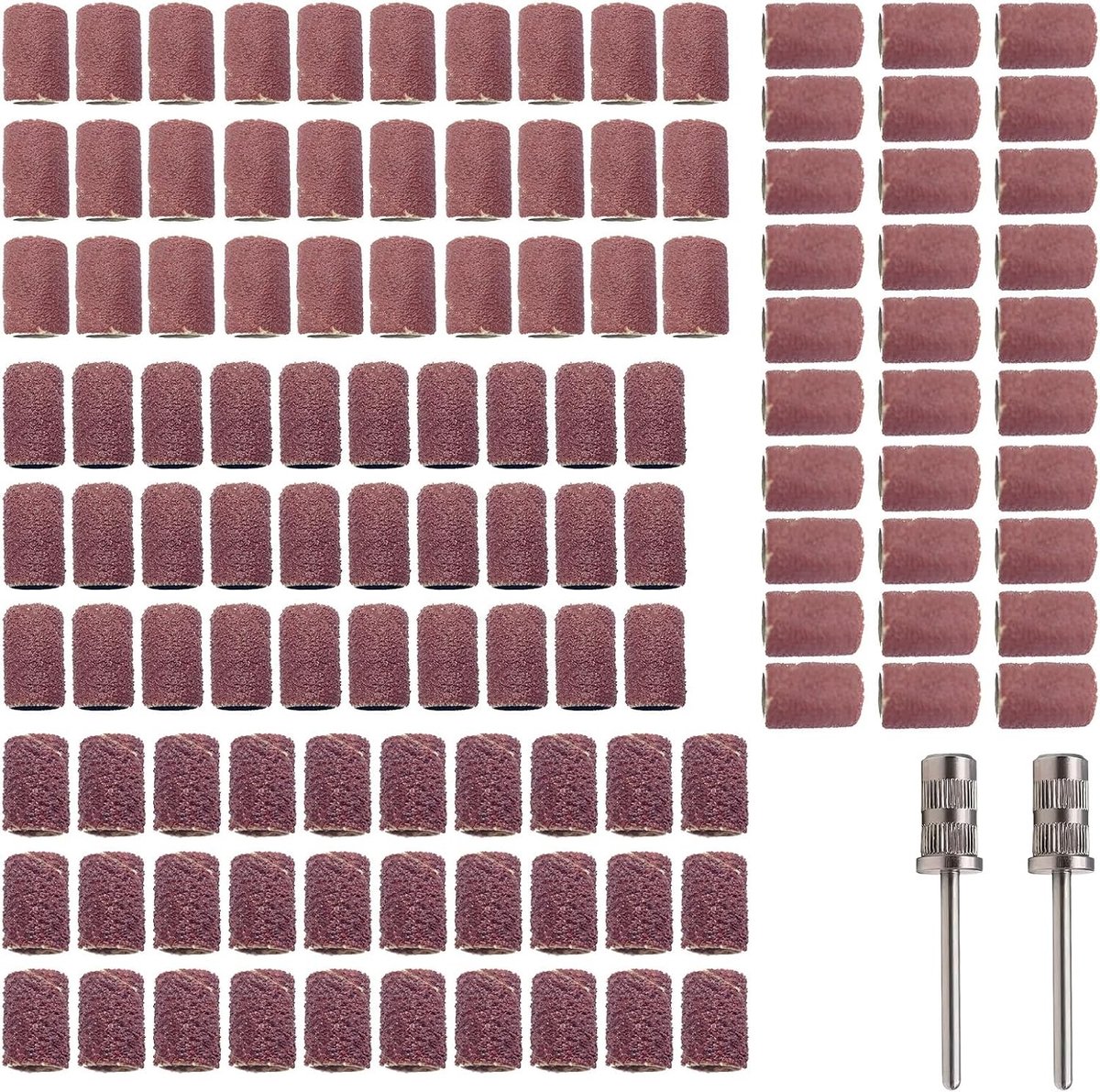 120 Stuks Schuurbanden met 2 Nagelknippers voor Elektrische Nagelfrees - Manicure en Pedicure Gereedschap