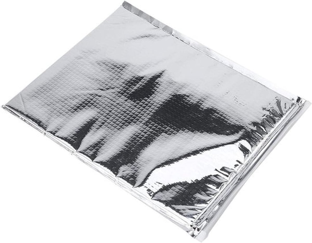 Geïsoleerde tassen set - Aluminiumfolie - Waterdicht - Thermisch - Lunchzak - 5 stuks - Voedsel opbergtas - Geschikt voor lunch - Zilver - Isolerende koeltas met meerdere compartimenten