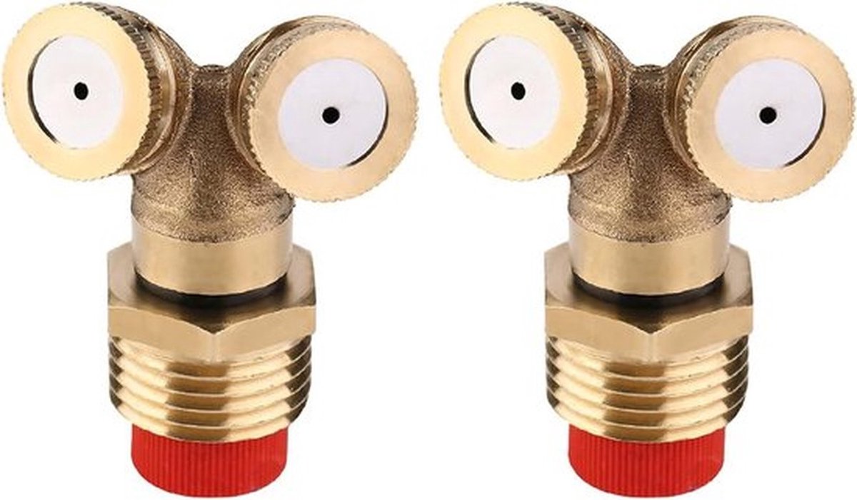Sproeier Dubbele Nozzle Mistsproeier Spuitbus - Landbouw - Ondergrondse Sprinkler Systemen - Messing Pijp - Geschikt voor Merk - Messing Sproeier