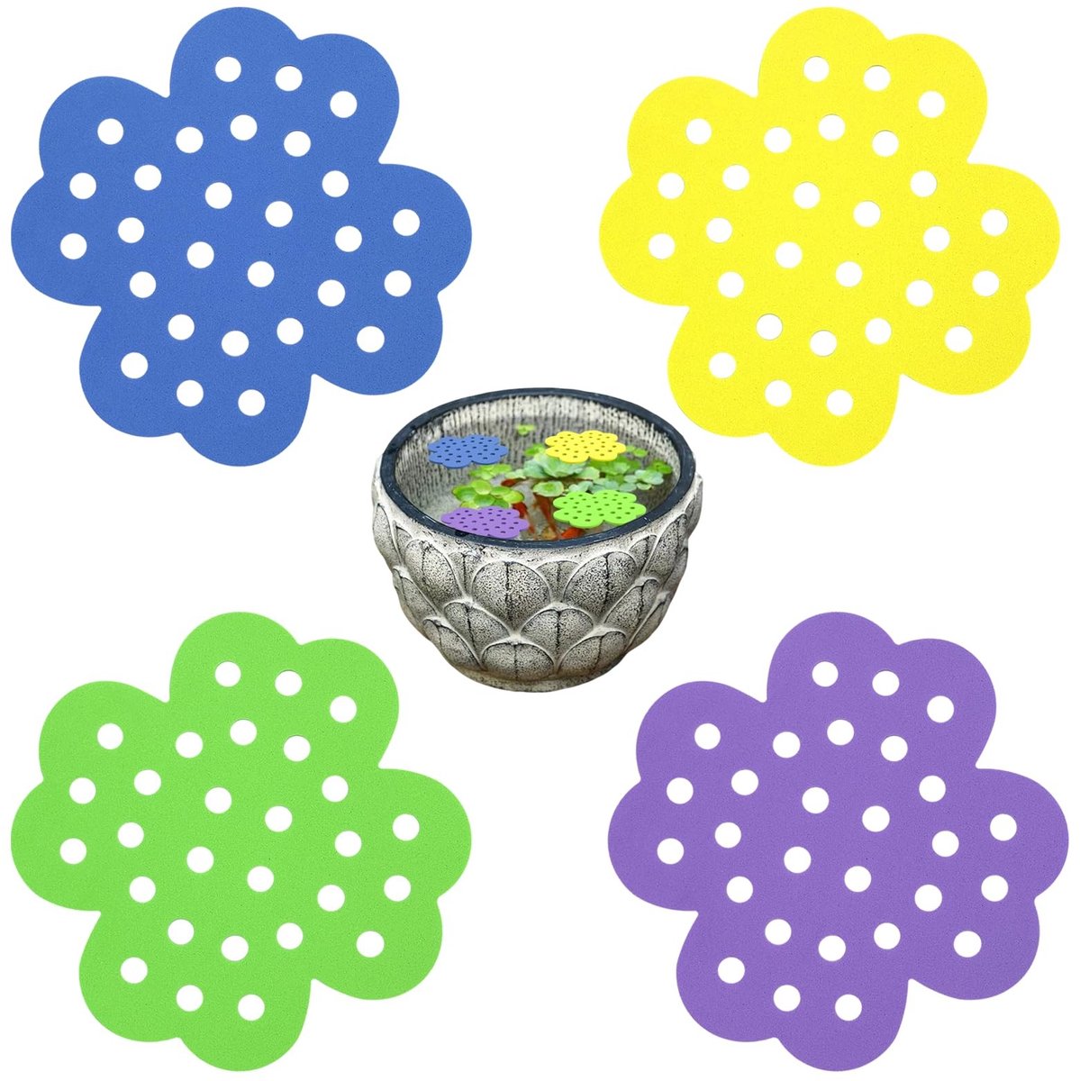 Solidchoice - Set van 4 Drijvende Bijendrinkbakken voor de Tuin