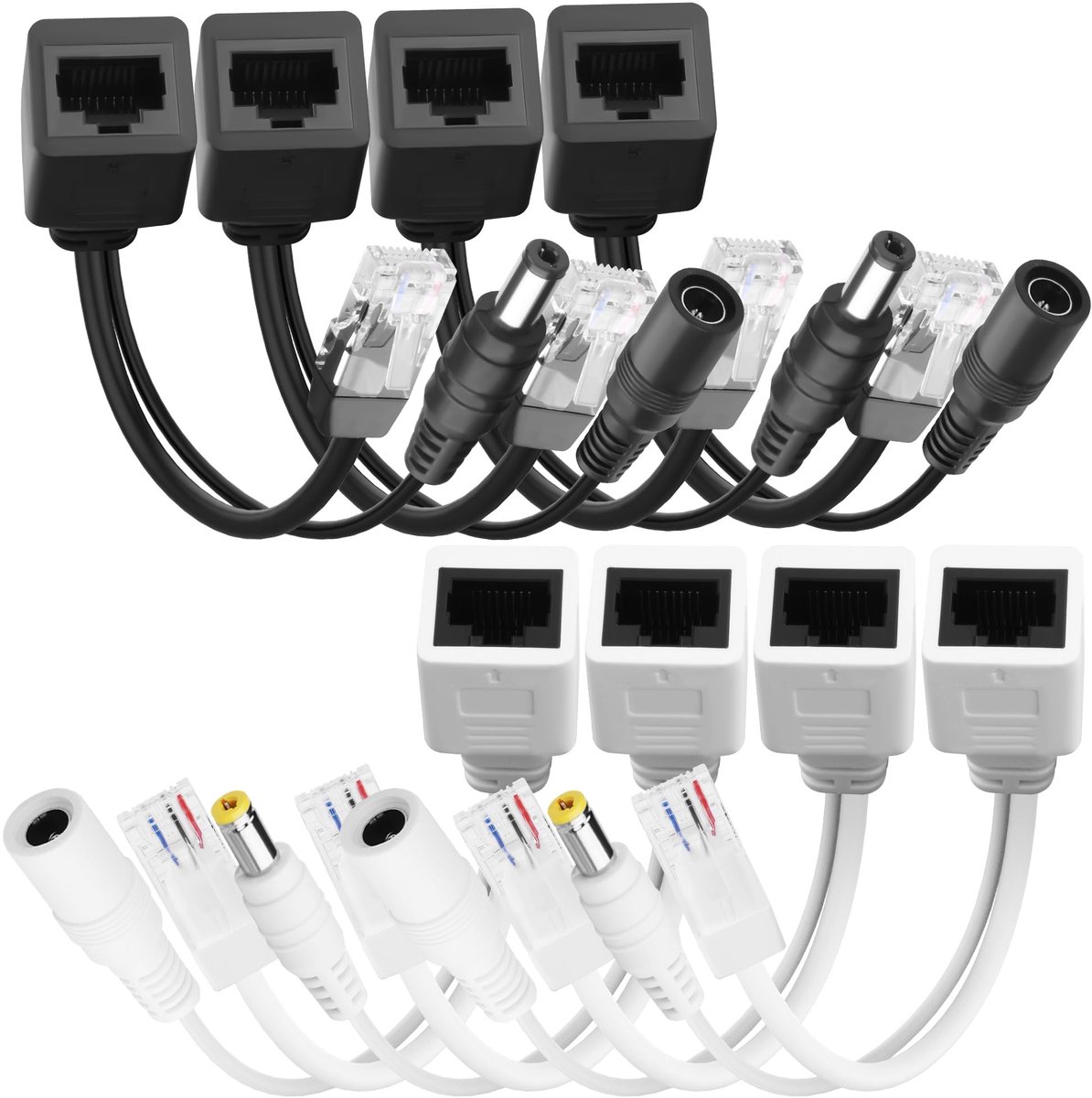 Solidchoice - 4-Delige Passive PoE Injector en Splitter Set