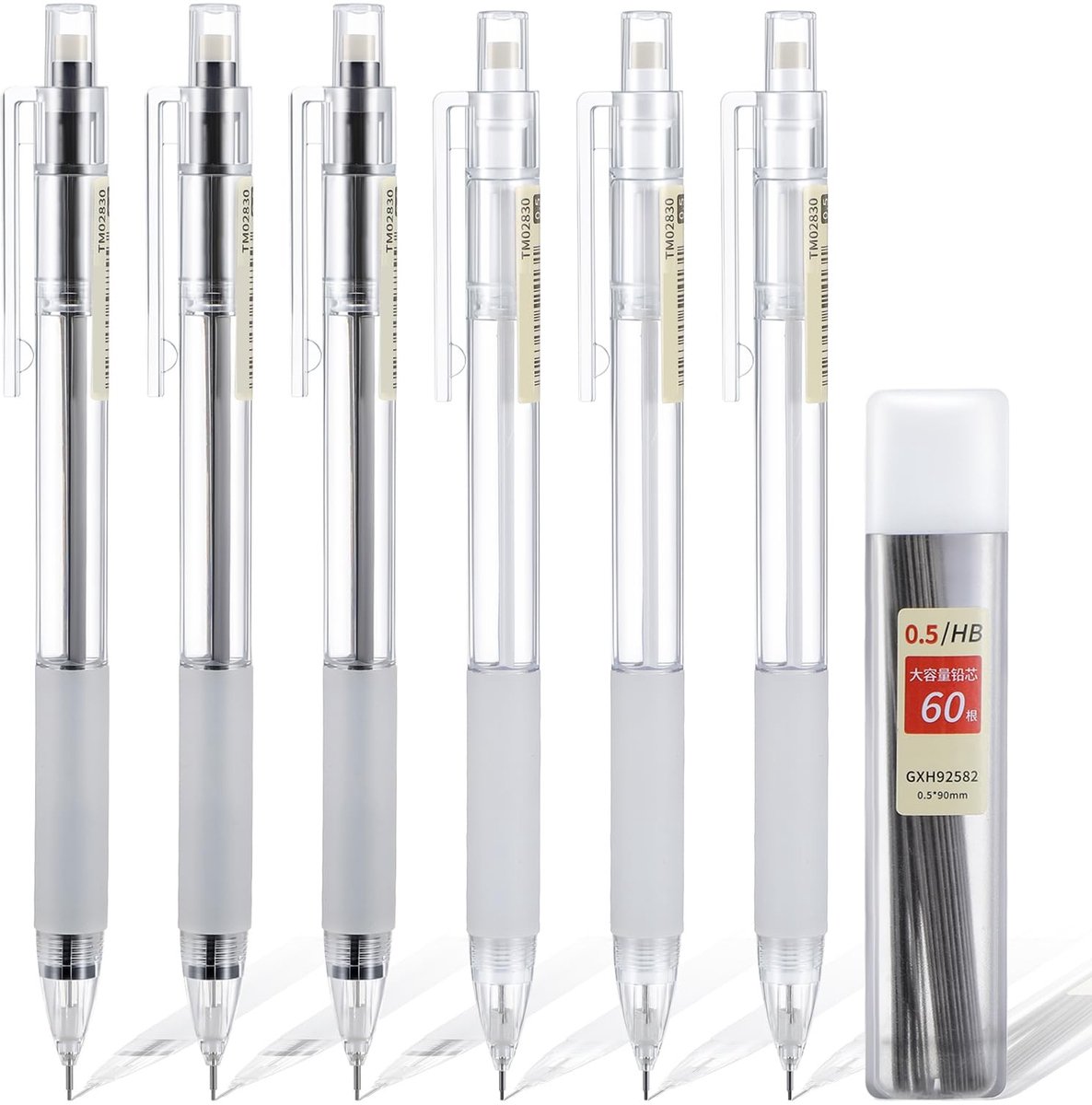 Solidchoice - Set van 6 Mechanische Potloden met Navullingen