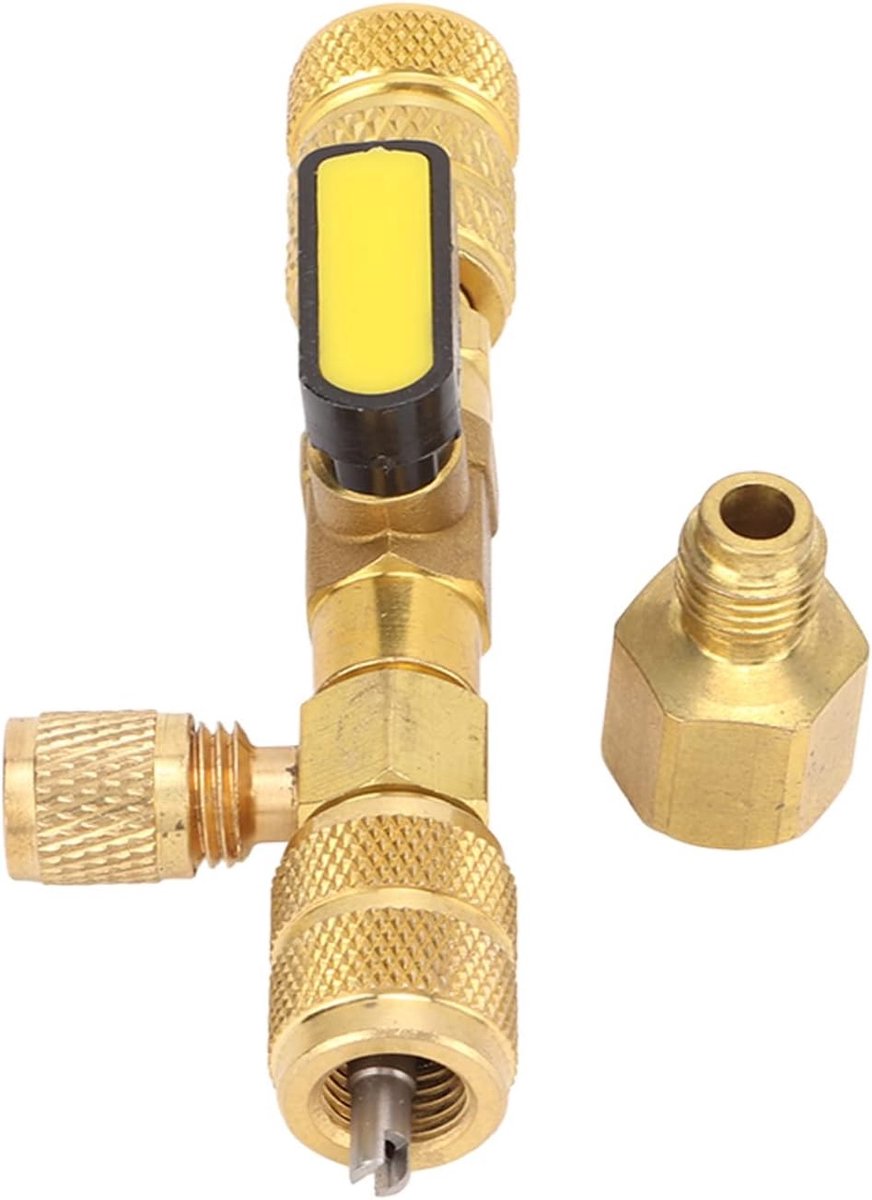 Universele AC Ventiel Verwijderaar voor Airconditioning - Reparatietools met 1/4 SAE en 5/16 SAE Adapters voor R22, R134, R410 en R32 Systemen
