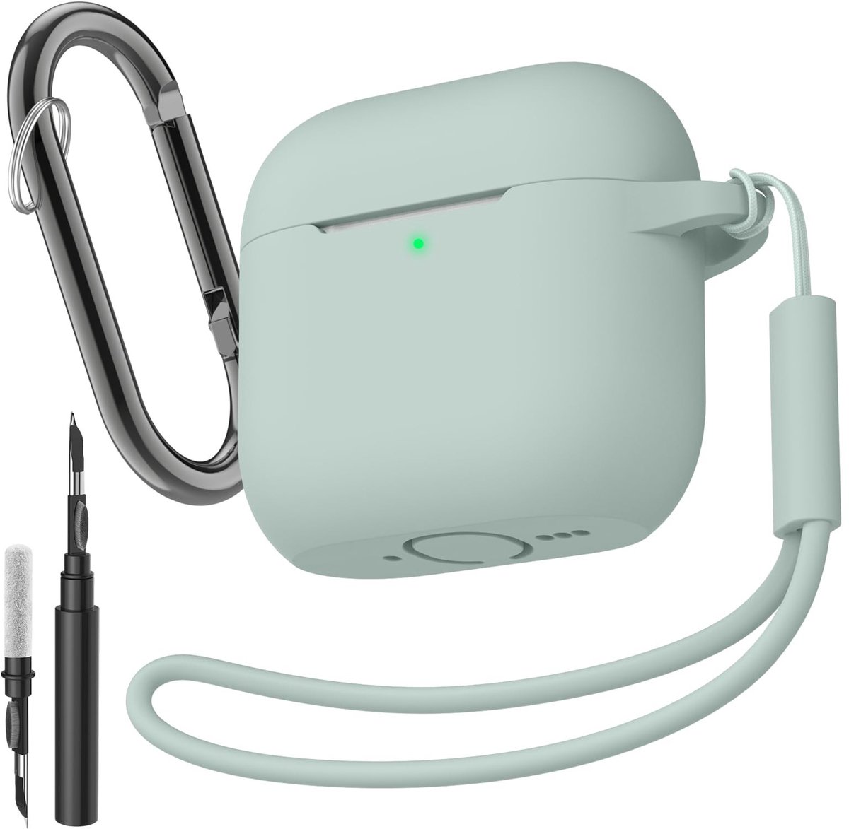Solidchoice - Siliconen Hoes voor Airpods 4 in Lichtgroen