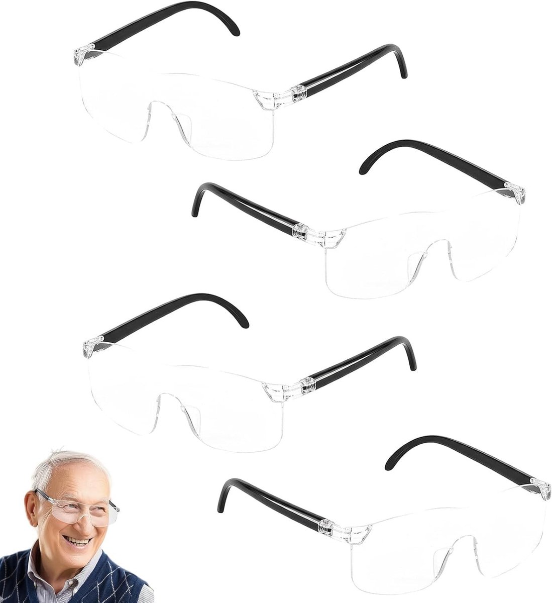 Solidchoice - Set van 4 Vergrootglazen met Intelligente Zoom