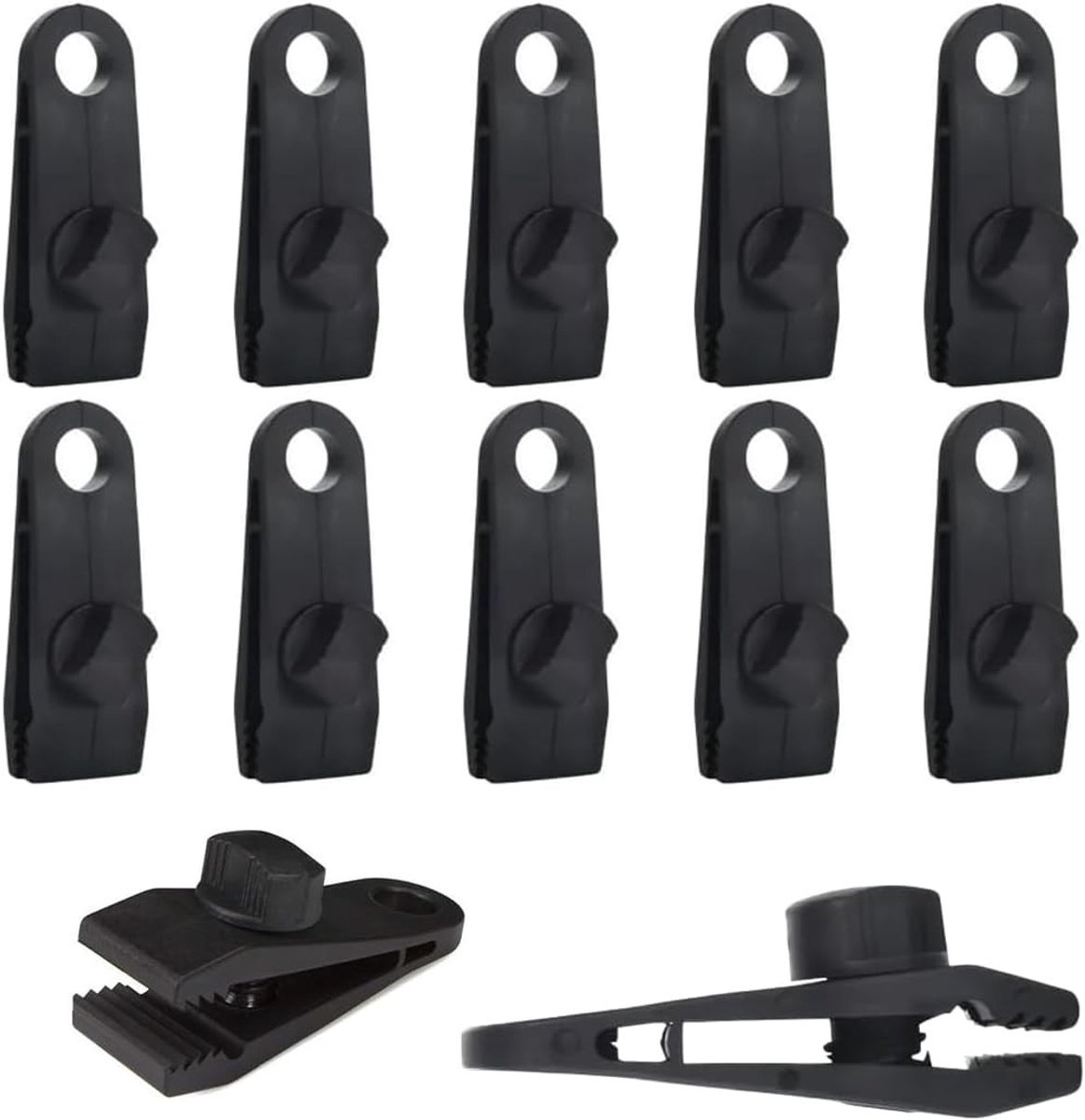 10 Stuks Tent Clips voor het Bevestigen van Zeilen | Zeilclips, Tentaccessoires, Tuin en Kamperen Essentials