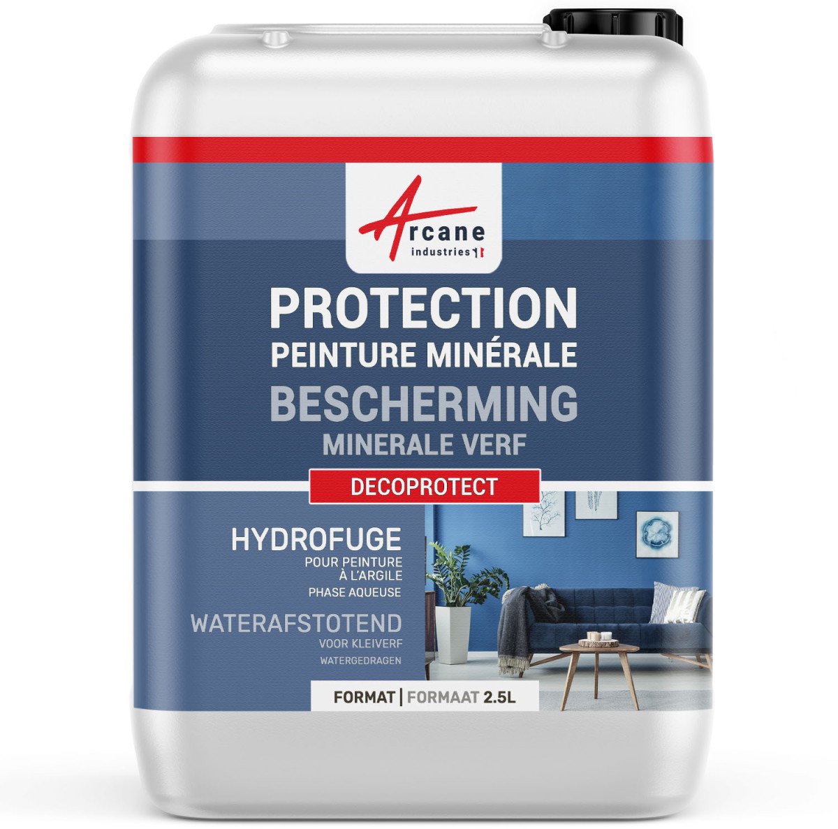 Waterafstotende bescherming tegen water en vet voor minerale kleigebaseerde verf - DECOPROTECT