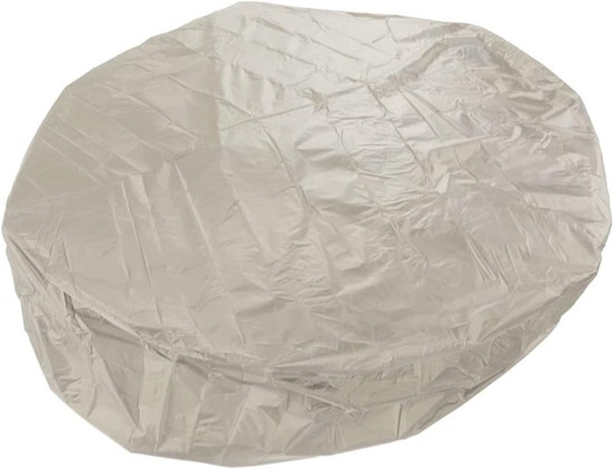 -Badafdekking - Ronde - Outdoor - Spa - Tuinmeubel - Afdekking - Buiten - Luifel - Zwembad - Trekkoord - Beige - Geschikt voor - Ronde vorm